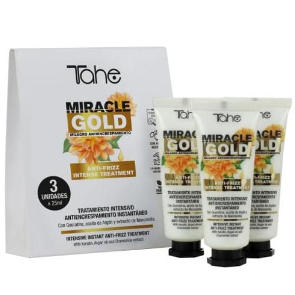 Εικόνα της TAHE ANTI-FRIZZ MIRACLE GOLD ΘΕΡΑΠΕΙΑ ΘΡΕΨΗΣ 3X25ML