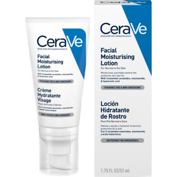CeraVe Facial Moisturising Lotion PM ενυδατική λοσιόν προσώπου νυκτός με νιασιναμίδη 52ml