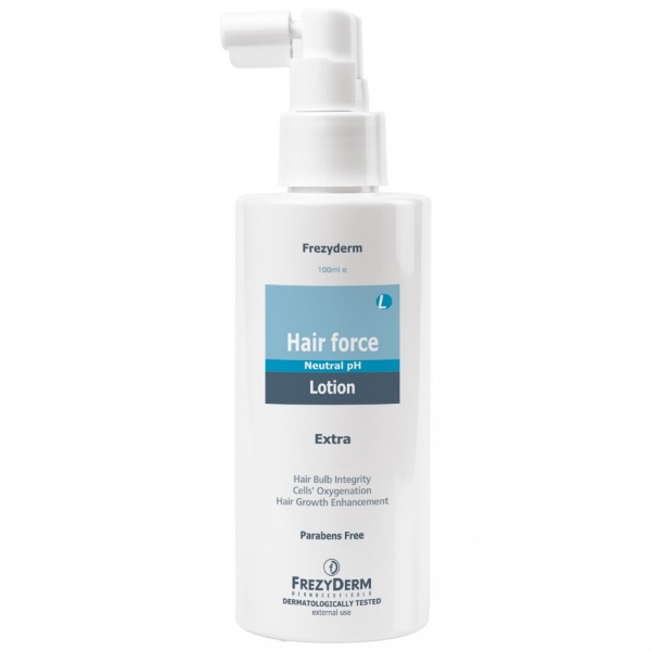 Λοσιόν για τριχόπτωση Frezyderm Hair Force Lotion Extra 100ml για στοχευμένη εφαρμογή στο τριχωτό και ενδυνάμωση μαλλιών