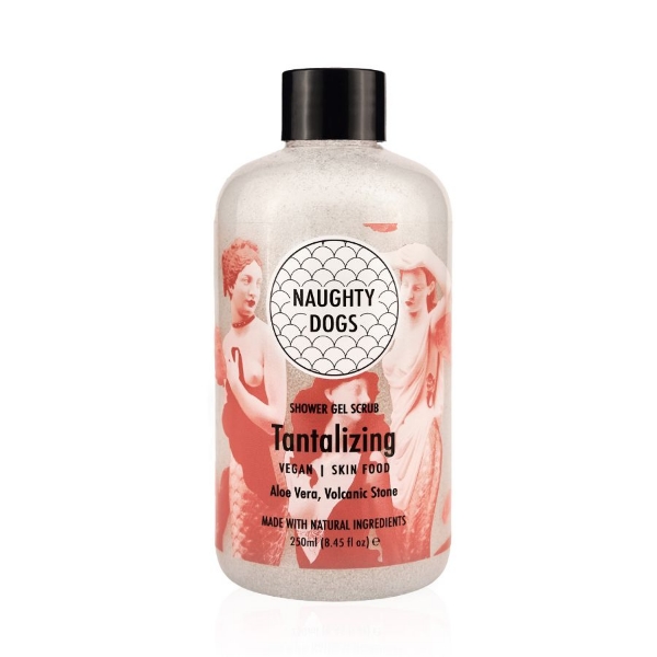 Vegan απολεπιστικό αφρόλουτρο σώματος Tantalizing με ηφαιστειακή πέτρα 250ml της Naughty Dogs
