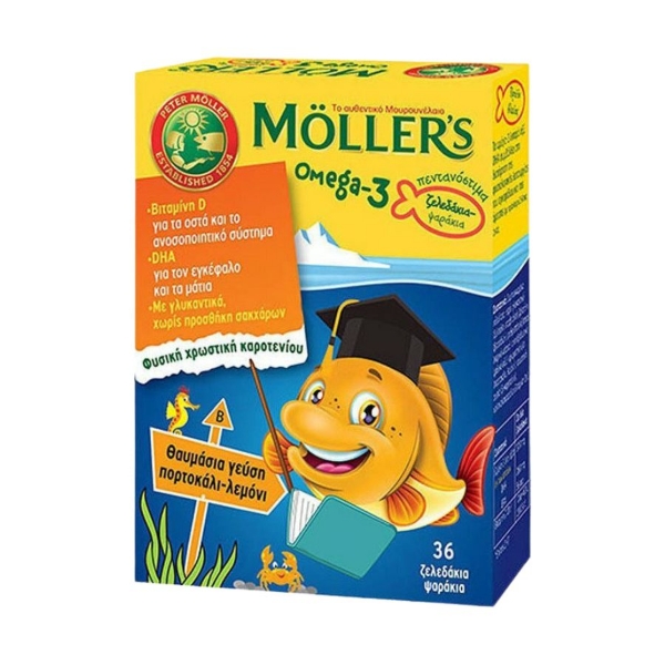Εικόνα της Moller's Omega 3 Ιχθυέλαιο για Παιδιά Λεμόνι-Πορτοκάλι 36τμχ