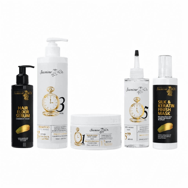 Jasmine Dr Pepti-Boost Complete Repair 500ml σετ 5 προϊόντων για ξηρά και ταλαιπωρημένα μαλλιά