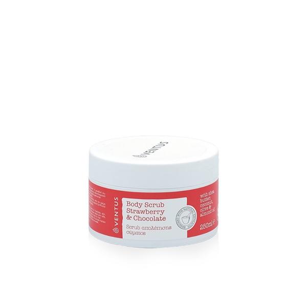 Ventus Choco Strawberry Vegan Body Scrub 250ml απολεπιστικό σώματος με άρωμα σοκολάτας και φράουλας