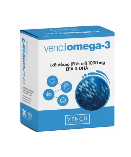 Εικόνα της Vencil Omega-3 30 Caps Συμπλήρωμα Διατροφής με Ω3 Λιπαρά Οξέα