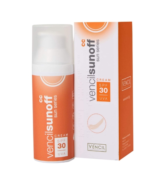 Εικόνα της Vencil Sunoff CC Cream SPF30 50ml Αντηλιακό Προσώπου με Χρώμα