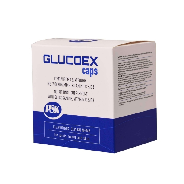 Εικόνα της PSK Glucoex 60Caps Συμπλήρωμα Διατροφής για Οστά,Δέρμα,Αρθρώσεις