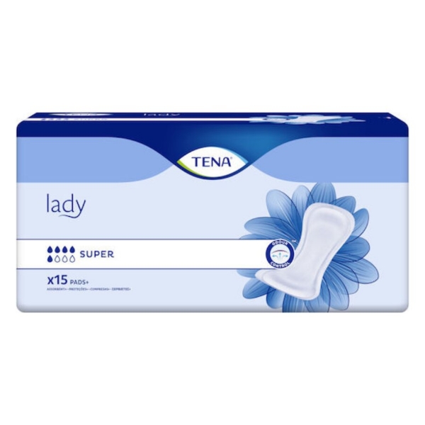 Εικόνα της Tena Lady Super Γυναικείες Σερβιέτες Ακράτειας 15τμχ