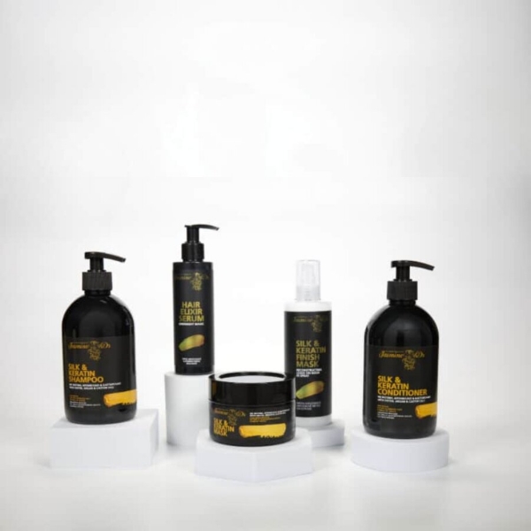 Jasmine Dr Silk & Keratin Σετ 5 Προϊόντων 500ml για ξηρά και ταλαιπωρημένα μαλλιά