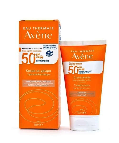 Εικόνα της Avene Eau Thermale Αντηλιακή Κρέμα Προσώπου SPF50 με Χρώμα 50ml