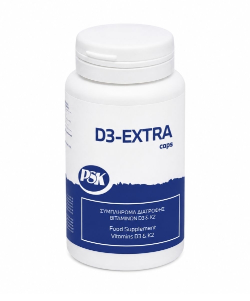 Συμπλήρωμα διατροφής PSK D3-Extra 4000IU με βιταμίνη D3 και K2 για οστά και ανοσοποιητικό