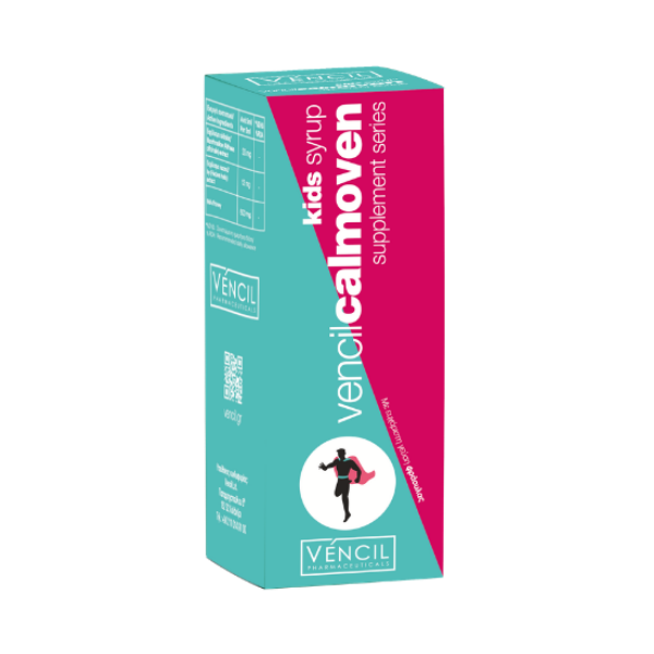 Φυτικό σιρόπι για παιδιά VENCIL Calmoven KIDS Syrup 150ml με μέλι, κισσό και αλθαία
