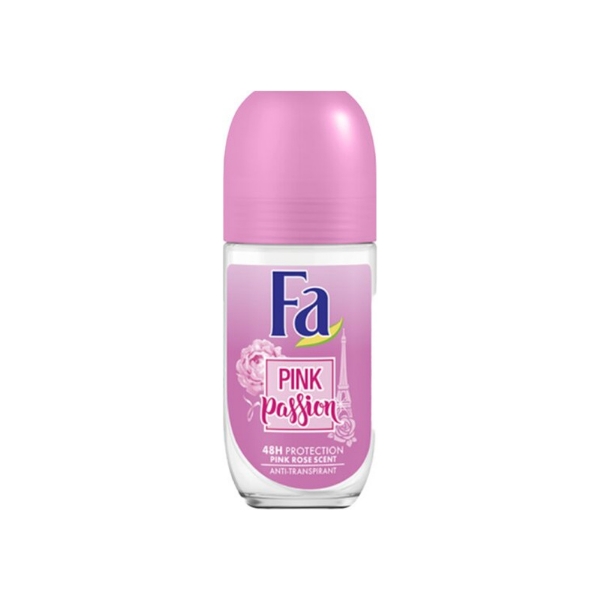 Αποσμητικό roll-on Fa Pink Passion 50ml με γλυκό, θηλυκό άρωμα για καθημερινή αίσθηση φρεσκάδας