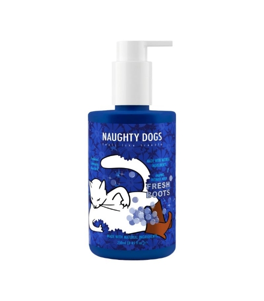 Vegan σαπούνι ανδρικής ευαίσθητης περιοχής Fresh Boots 250ml της Naughty Dogs για καθημερινή προσωπική υγιεινή
