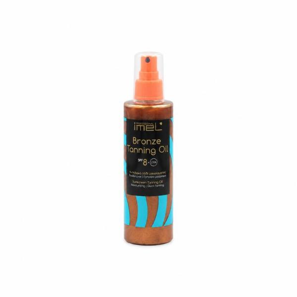Imel Bronze Tanning Oil Vegan αντηλιακό λάδι μαυρίσματος SPF 8 200ml